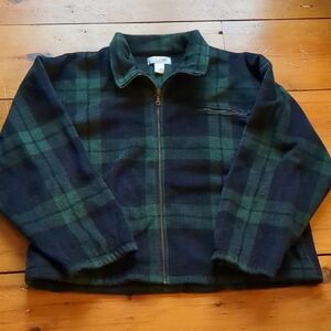 Men's Green and Black Plaid Performance Jacket Sz Xxl